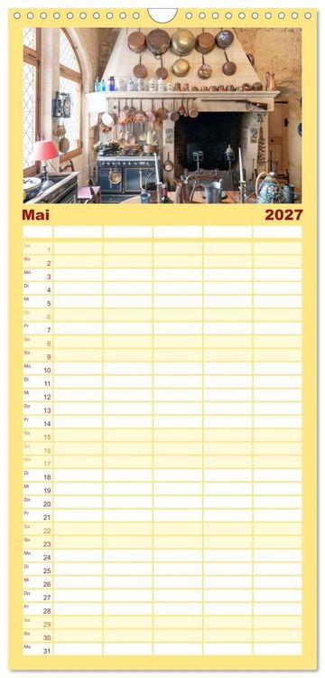 Produktbild: Familienplaner 2027 - F&uuml;rstliche K&uuml;chen und Tafeln mit 5 Spalten (Wandkalender, 21 x 45 cm) CALVENDO