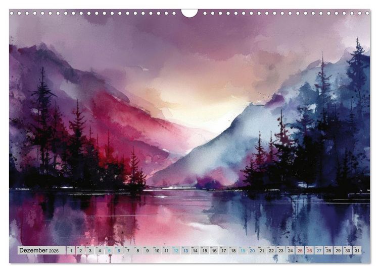 Produktbild: Farbige Bergwelten (Wandkalender 2026 DIN A3 quer), CALVENDO Monatskalender