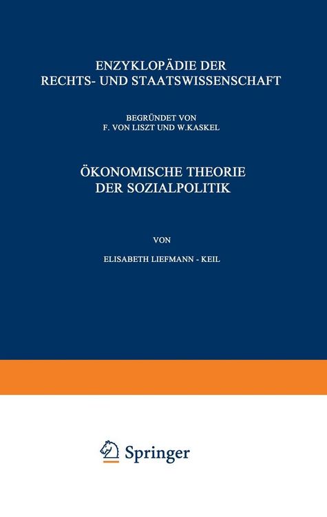 Produktbild: &Ouml;konomische Theorie der Sozialpolitik