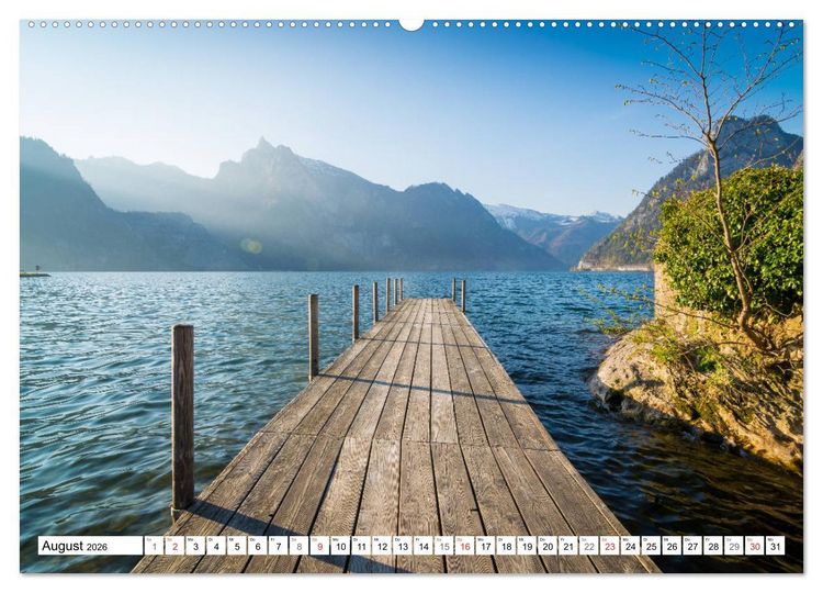 Produktbild: Ein Fr&uuml;hling am Traunsee - Vertr&auml;umte Ansichten (Wandkalender 2026 DIN A2 quer), CALVENDO Monatskalender