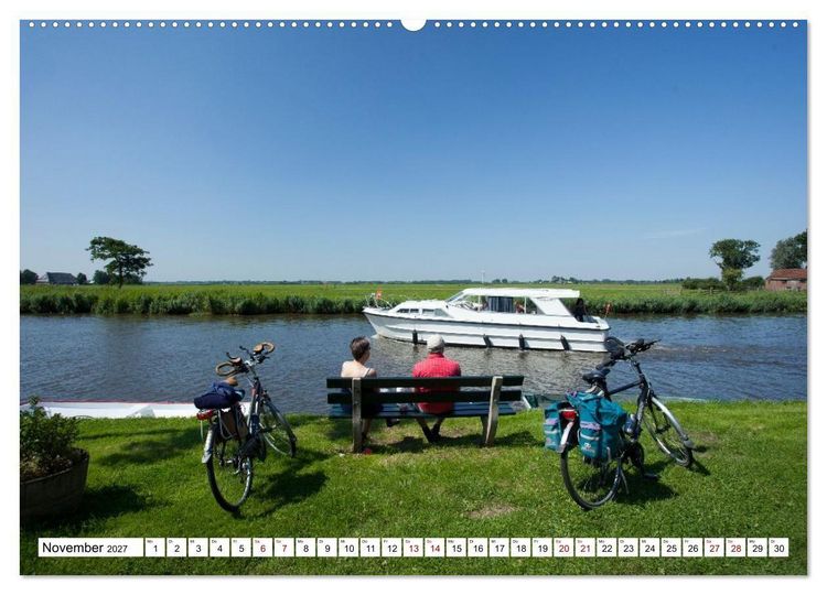 Produktbild: Hausbooturlaub Niederlande - Friesland und Groningen (hochwertiger Premium Wandkalender 2027 DIN A2 quer), Kunstdruck in Hochglanz