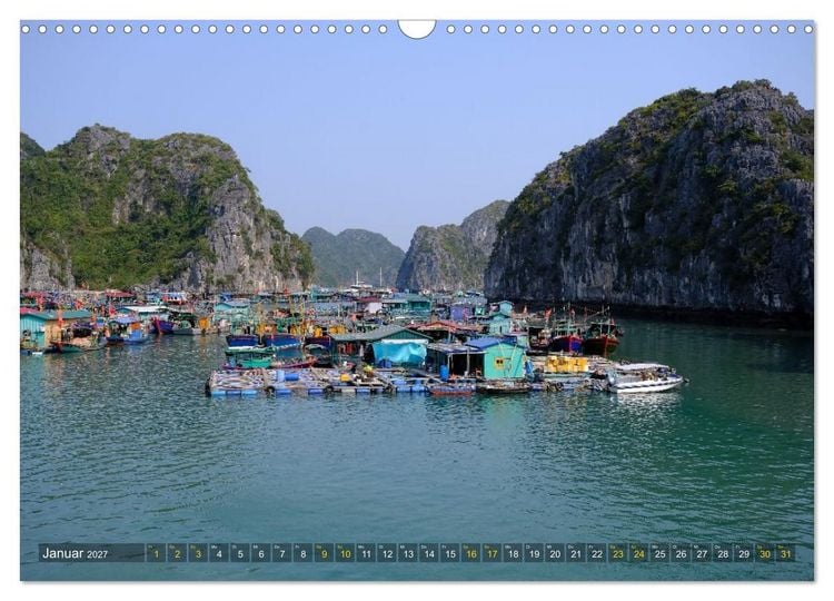 Produktbild: Naturwunder - Halong Bucht (Wandkalender 2027 DIN A3 quer), CALVENDO Monatskalender