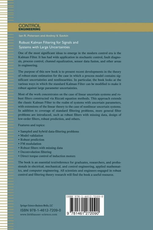 Produktbild: Robust Kalman Filtering for Signals and Systems with Large Uncertainties