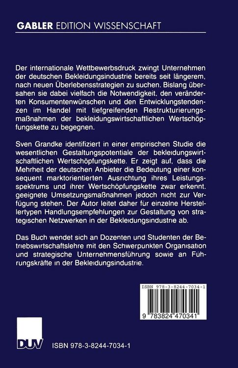 Produktbild: Strategische Netzwerke in der Bekleidungsindustrie