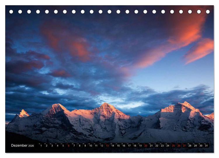 Produktbild: Schweizer Alpen. Natur und Landschaften (Tischkalender 2026 DIN A5 quer), CALVENDO Monatskalender