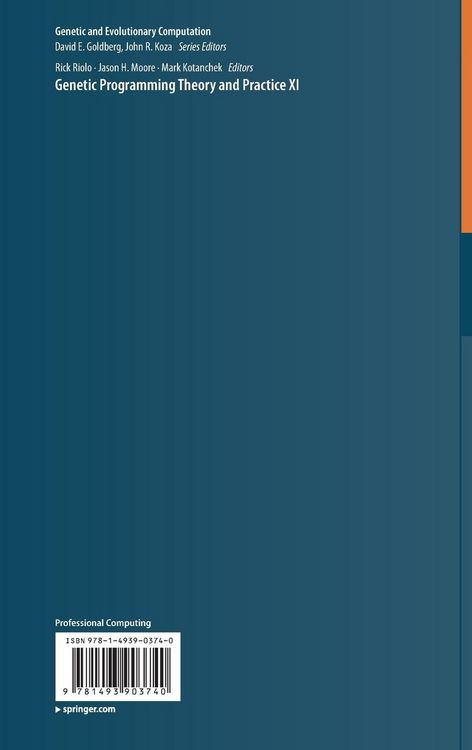 Produktbild: Genetic Programming Theory and Practice XI