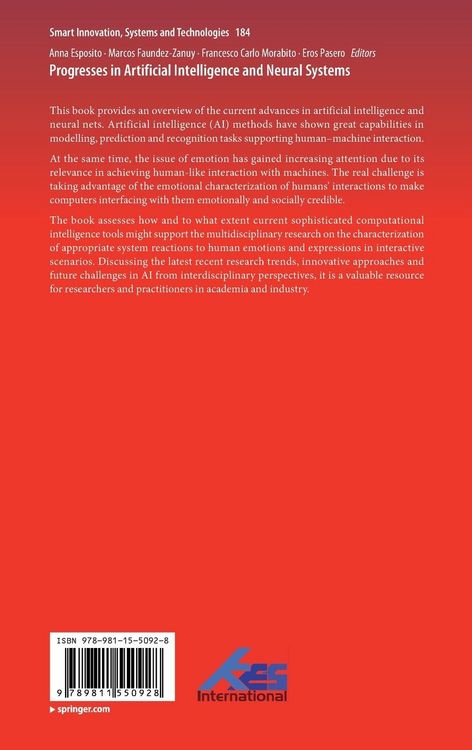 Produktbild: Progresses in Artificial Intelligence and Neural Systems