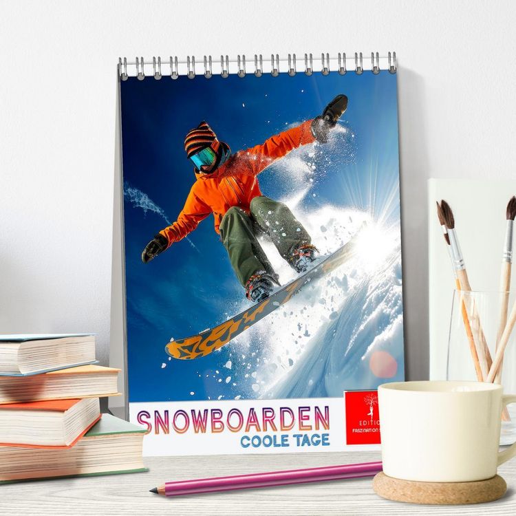 Produktbild: Snowboarden - coole Tage (Tischkalender 2026 DIN A5 hoch), CALVENDO Monatskalender