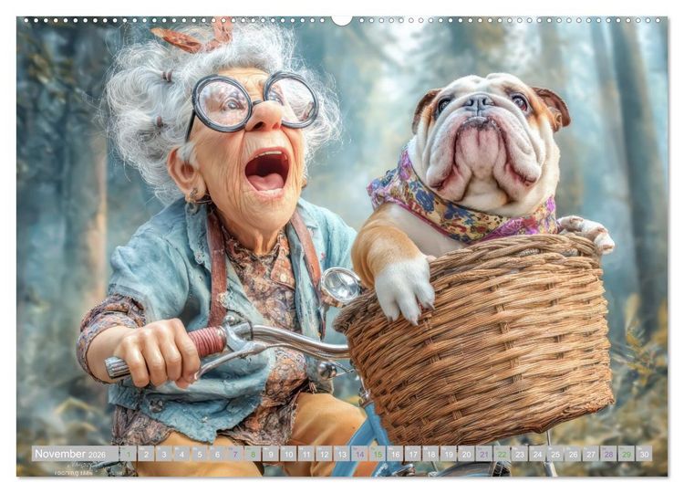 Produktbild: Flotte Omas - Humorwerke (Wandkalender 2026 DIN A2 quer), CALVENDO Monatskalender