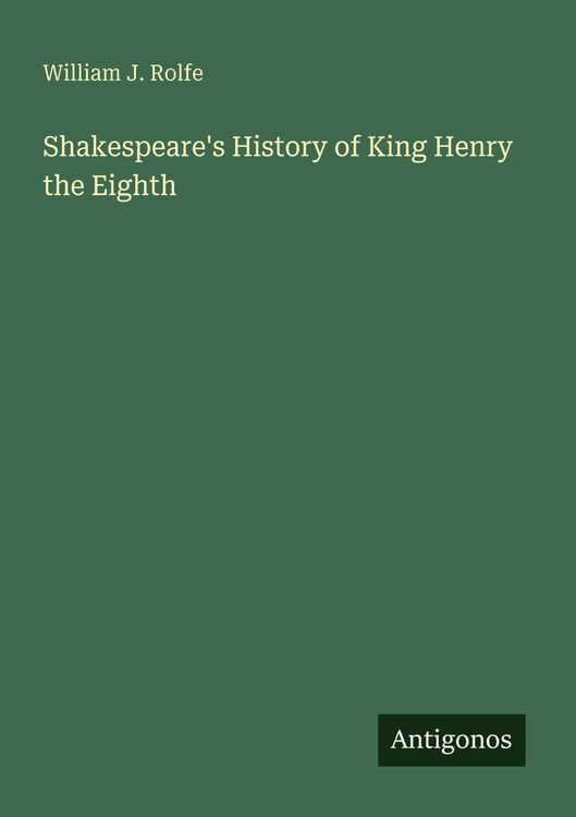 Produktbild: Shakespeare's History of King Henry the Eighth