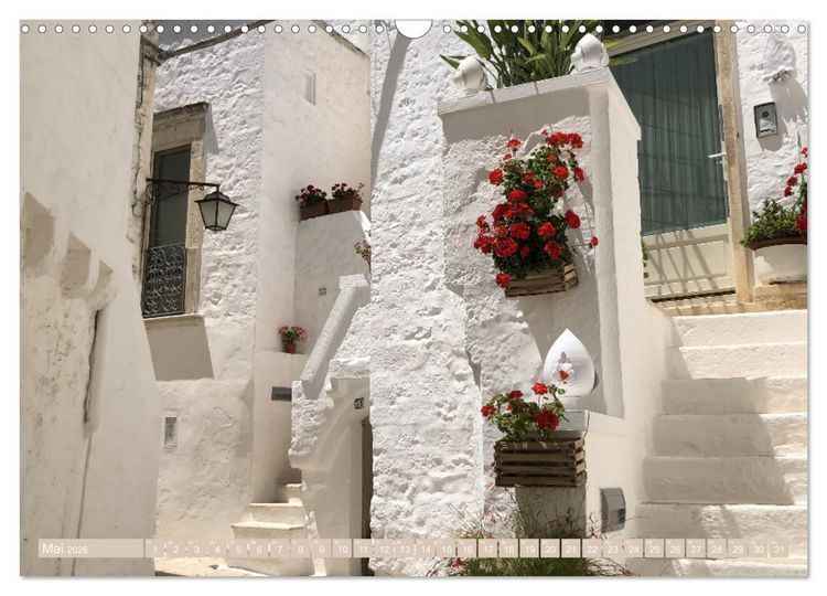 Produktbild: Ostuni - Apuliens wei&szlig;e Stadt (Wandkalender 2026 DIN A3 quer), CALVENDO Monatskalender