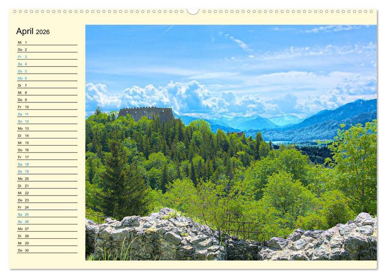 Produktbild: Bayern - Idylle zwischen Allg&auml;u und Bayerischen Alpen (Wandkalender 2026 DIN A2 quer), CALVENDO Monatskalender