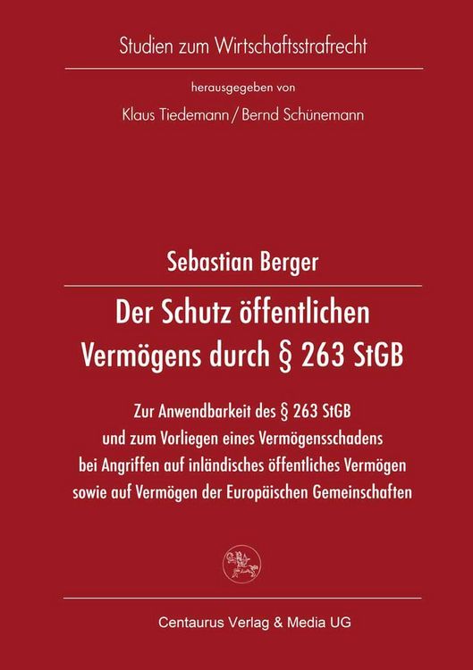 Produktbild: Der Schutz &ouml;ffentlichen Verm&ouml;gens durch &sect; 263 StGB