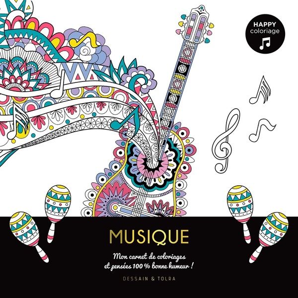 Produktbild: Musique : mon carnet de coloriages et pens&eacute;es 100 % bonne humeur !