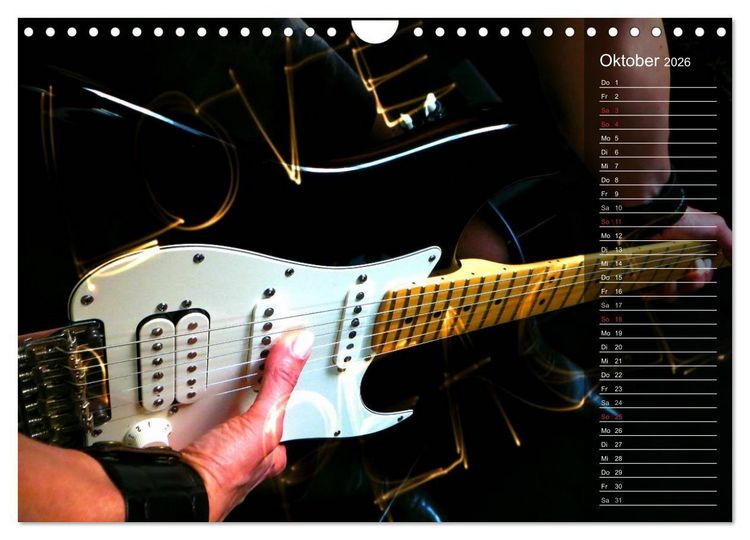 Produktbild: Rockgitarren Power (Wandkalender 2026 DIN A4 quer), CALVENDO Monatskalender