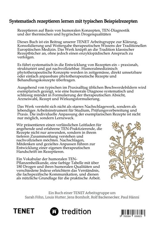 Produktbild: Rezepte und Rezeptierschule f&uuml;r die humoralmedizinische Pflanzenheilkunde der TEN / TEM
