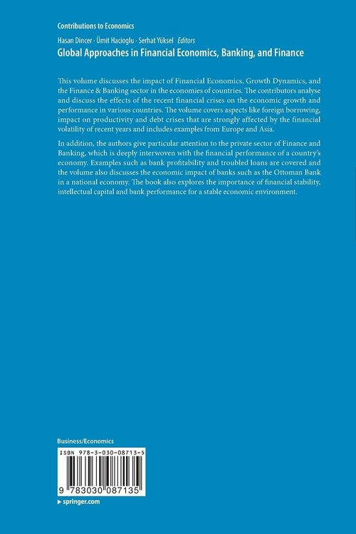 Produktbild: Global Approaches in Financial Economics, Banking, and Finance
