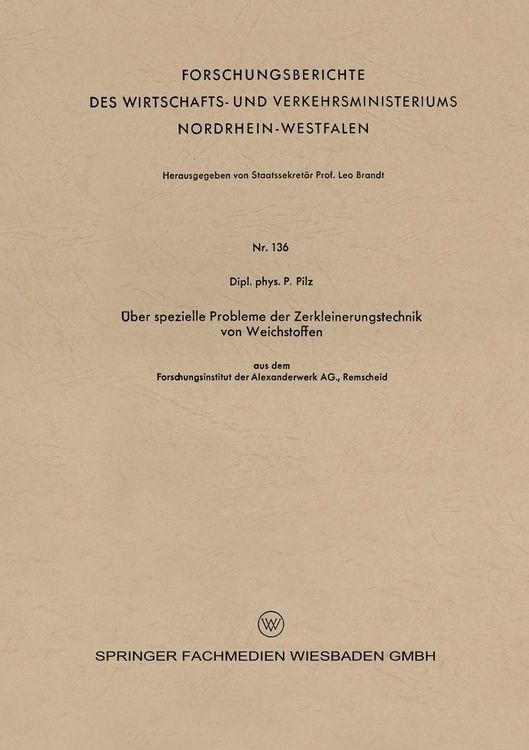 Produktbild: &Uuml;ber spezielle Probleme der Zerkleinerungstechnik von Weichstoffen