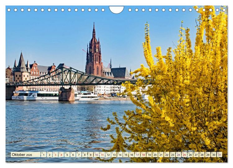 Produktbild: Frankfurt - meine Stadt mit viel Herz (Wandkalender 2026 DIN A4 quer), CALVENDO Monatskalender