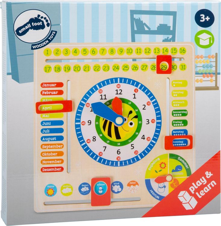 Produktbild: Lerntafel Datum, Uhr- & Jahreszeiten DE