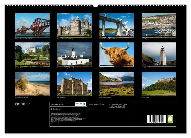 Produktbild: Schottland (hochwertiger Premium Wandkalender 2026 DIN A2 quer), Kunstdruck in Hochglanz