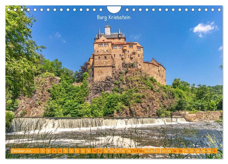 Produktbild: Mitteldeutschland - Landschaft und Kulturdenkmale (Wandkalender 2026 DIN A4 quer), CALVENDO Monatskalender