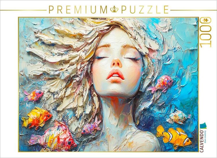 Produktbild: CALVENDO Puzzle Liebliche Meerjungfrau | 1000 Teile Lege-Gr&ouml;&szlig;e 64x48cm Foto-Puzzle f&uuml;r gl&uuml;ckliche Stunden