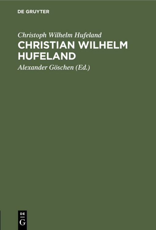 Produktbild: Christian Wilhelm Hufeland