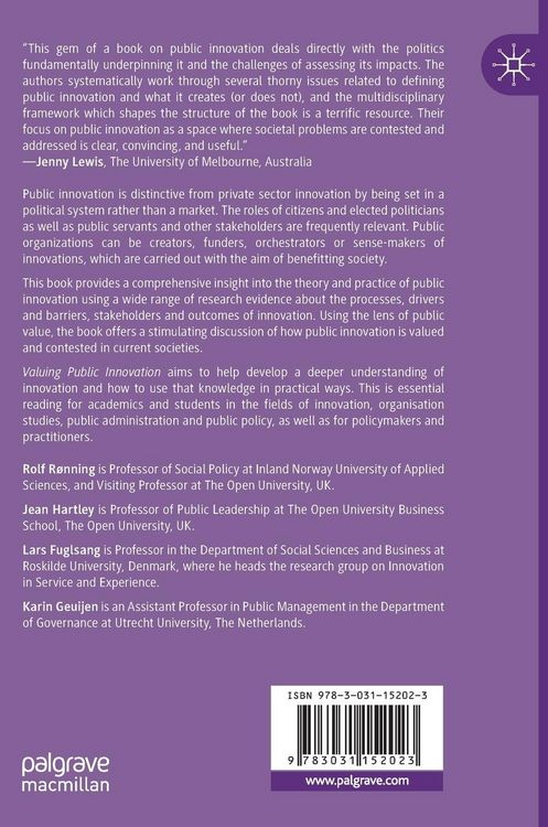 Produktbild: Valuing Public Innovation