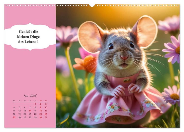 Produktbild: Tierische Herzensbrecher - Charmante Tiere mit ihren Botschaften (Wandkalender 2026 DIN A2 quer), CALVENDO Monatskalender