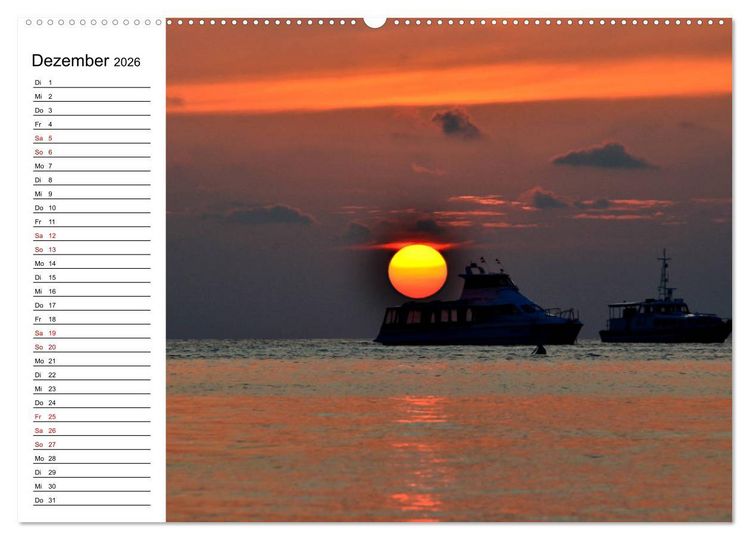 Produktbild: So sch&ouml;n sind die Malediven (Wandkalender 2026 DIN A2 quer), CALVENDO Monatskalender
