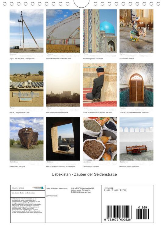 Produktbild: Usbekistan - Zauber der Seidenstra&szlig;e (Wandkalender 2022 DIN A4 hoch)