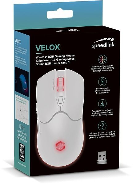Produktbild: SPEEDLINK VELOX Rechargeable RGB Gaming Mouse - Wireless, white