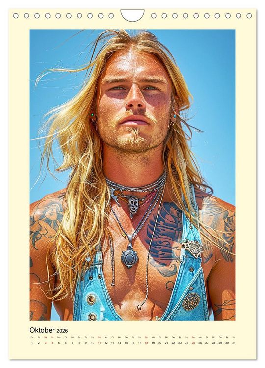 Produktbild: Ungez&auml;hmte Freiheit. Coole Jungs im Boho-Stil (Wandkalender 2026 DIN A4 hoch), CALVENDO Monatskalender