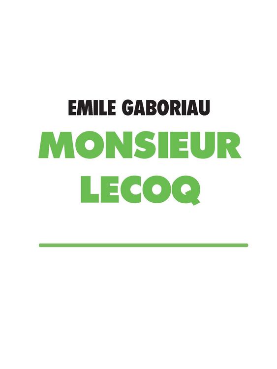 Produktbild: Monsieur Lecoq
