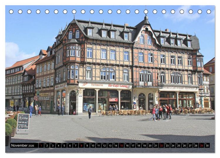 Produktbild: Wernigerode - Fachwerkstadt am Harz (Tischkalender 2026 DIN A5 quer), CALVENDO Monatskalender