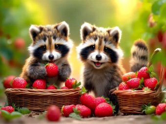 Produktbild: CALVENDO Puzzle Erdbeeren pfl&uuml;cken und naschen - mmh lecker | 1000 Teile Lege-Gr&ouml;&szlig;e 64x48cm Foto-Puzzle f&uuml;r gl&uuml;ckliche Stunden