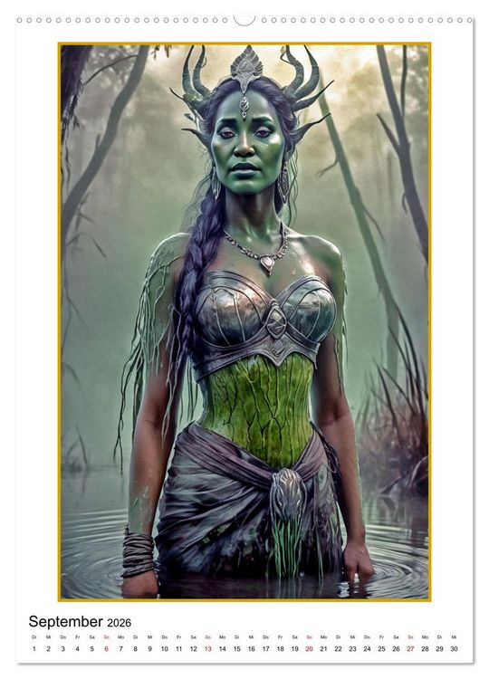 Produktbild: Fantasy-Frauenfiguren (Wandkalender 2026 DIN A2 hoch), CALVENDO Monatskalender