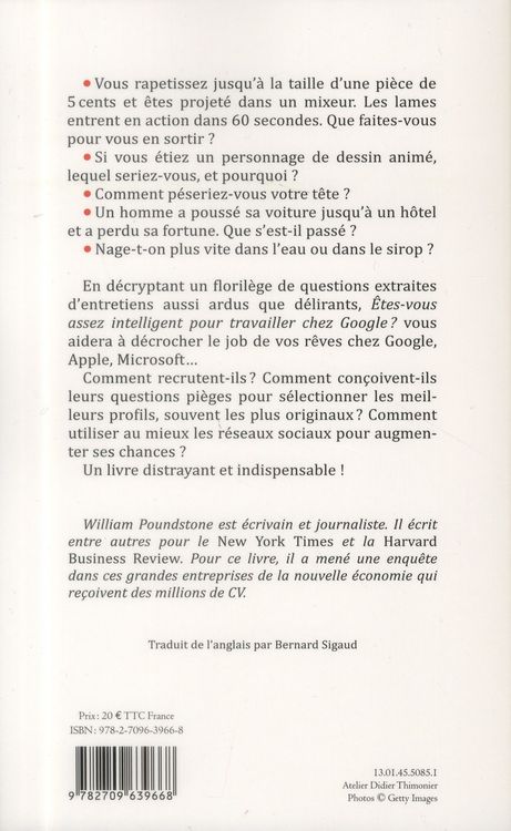 Produktbild: &Ecirc;tes-vous assez intelligent pour travailler chez Google ?