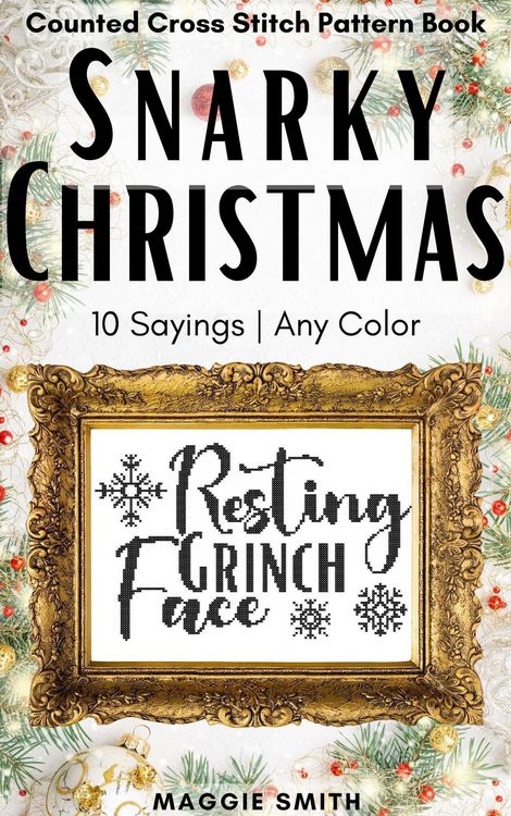 Produktbild: Snarky Christmas Sayings Counted Cross Stitch Pattern Book