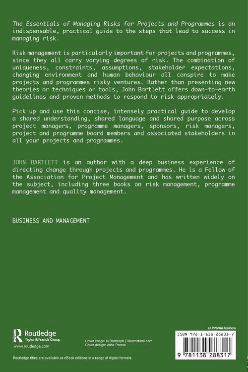 Produktbild: The Essentials of Managing Risk for Projects and Programmes
