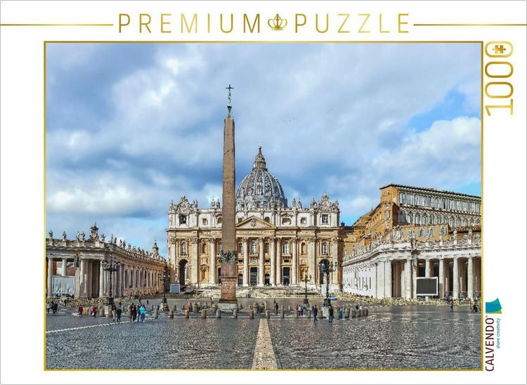 Produktbild: CALVENDO Puzzle Basilika Sankt Peter auf dem Petersplatz im Vatikan | 1000 Teile Lege-Gr&ouml;&szlig;e 64 &times; 48 cm Foto-Puzzle f&uuml;r gl&uuml;ckliche Stunden