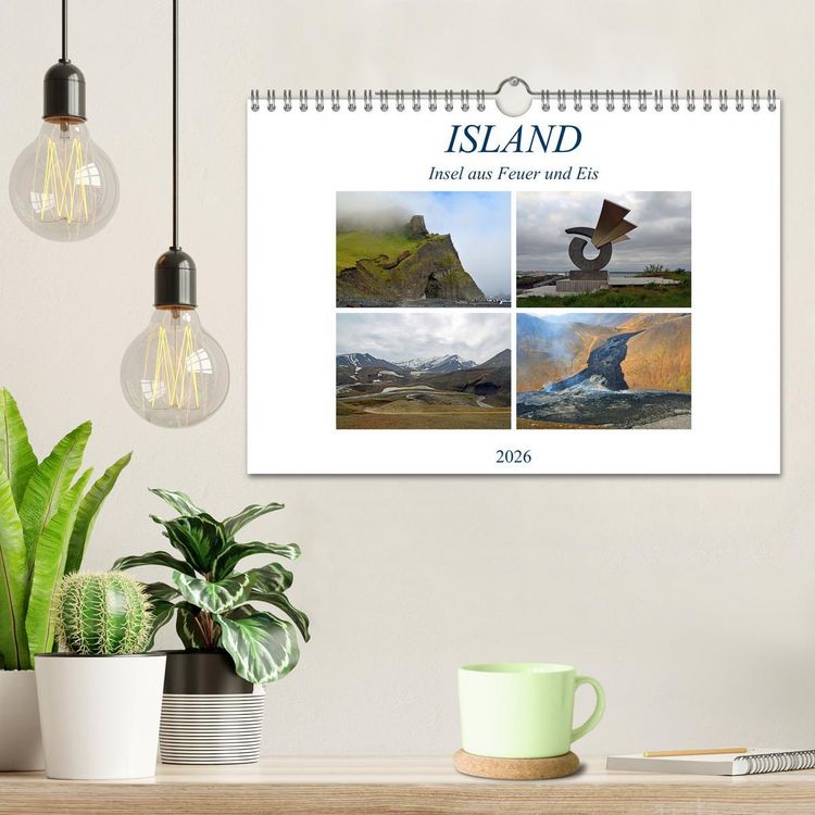 Produktbild: ISLAND, Insel aus Feuer und Eis (Wandkalender 2026 DIN A4 quer), CALVENDO Monatskalender