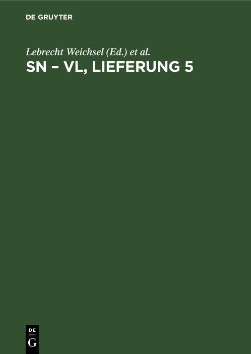Produktbild: Sn - Vl, Lieferung 5