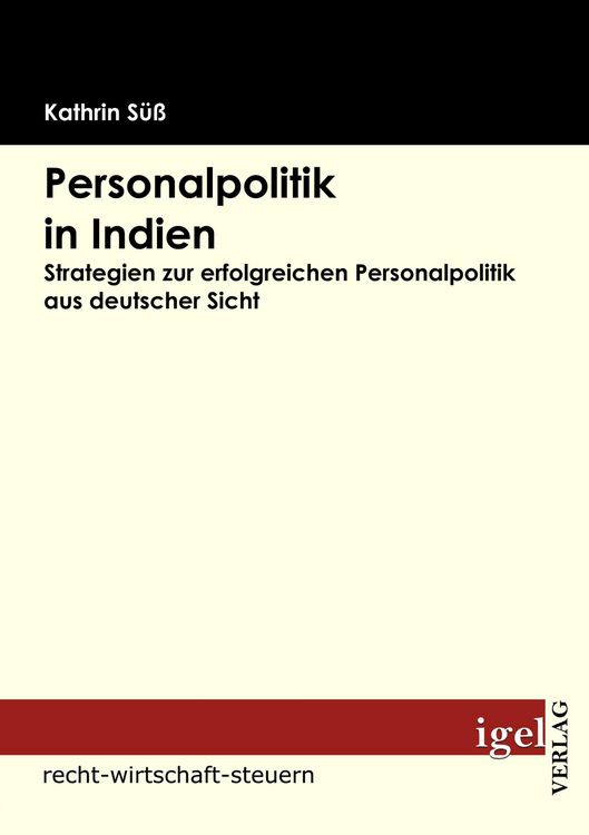 Produktbild: Personalpolitik in Indien