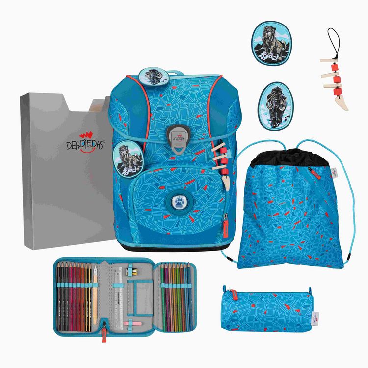 Produktbild: DerDieDas Schulranzen Set ErgoFlex Tiny Superflash, Schulranzen Set, 5tlg, Blue Ice