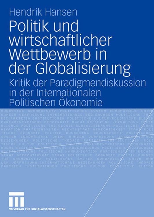 Produktbild: Politik und wirtschaftlicher Wettbewerb in der Globalisierung