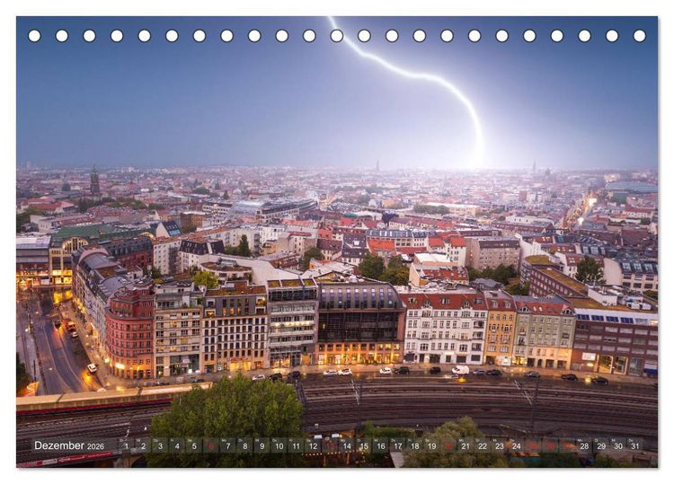 Produktbild: Berlin von oben (Tischkalender 2026 DIN A5 quer), CALVENDO Monatskalender