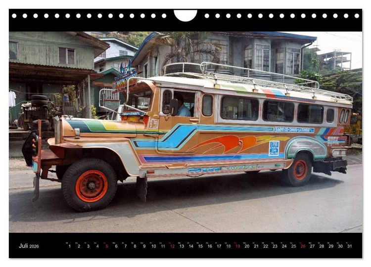 Produktbild: Jeepneys (Wandkalender 2026 DIN A4 quer), CALVENDO Monatskalender