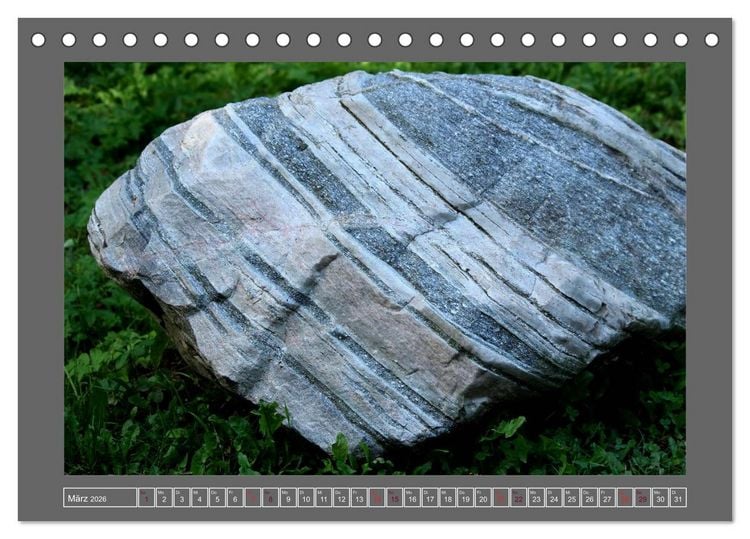 Produktbild: Gesteine und mineralische Bildungen (Tischkalender 2026 DIN A5 quer), CALVENDO Monatskalender